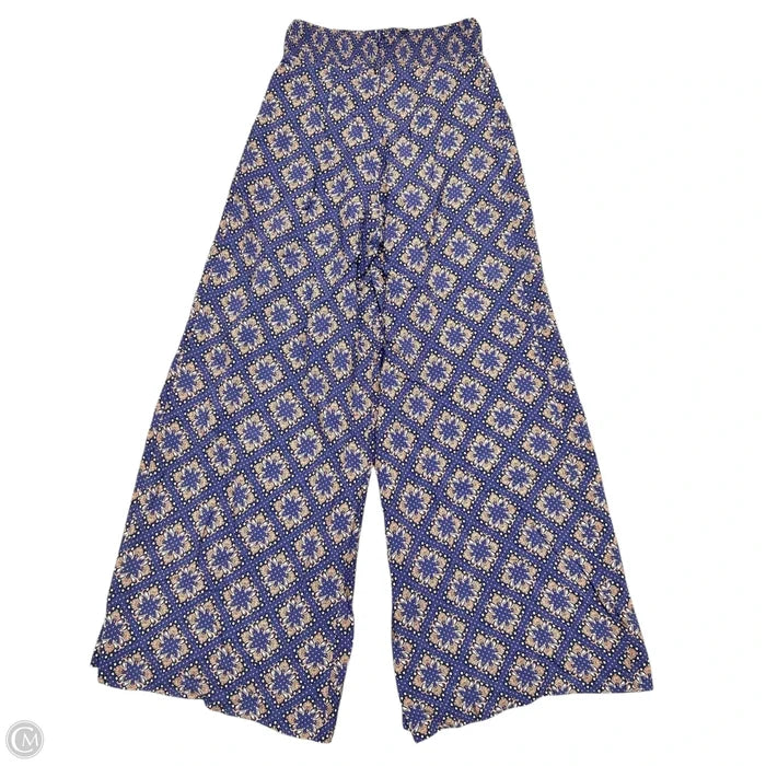Pants Wide Leg By Maeve In Cream & Purple, Size: 0