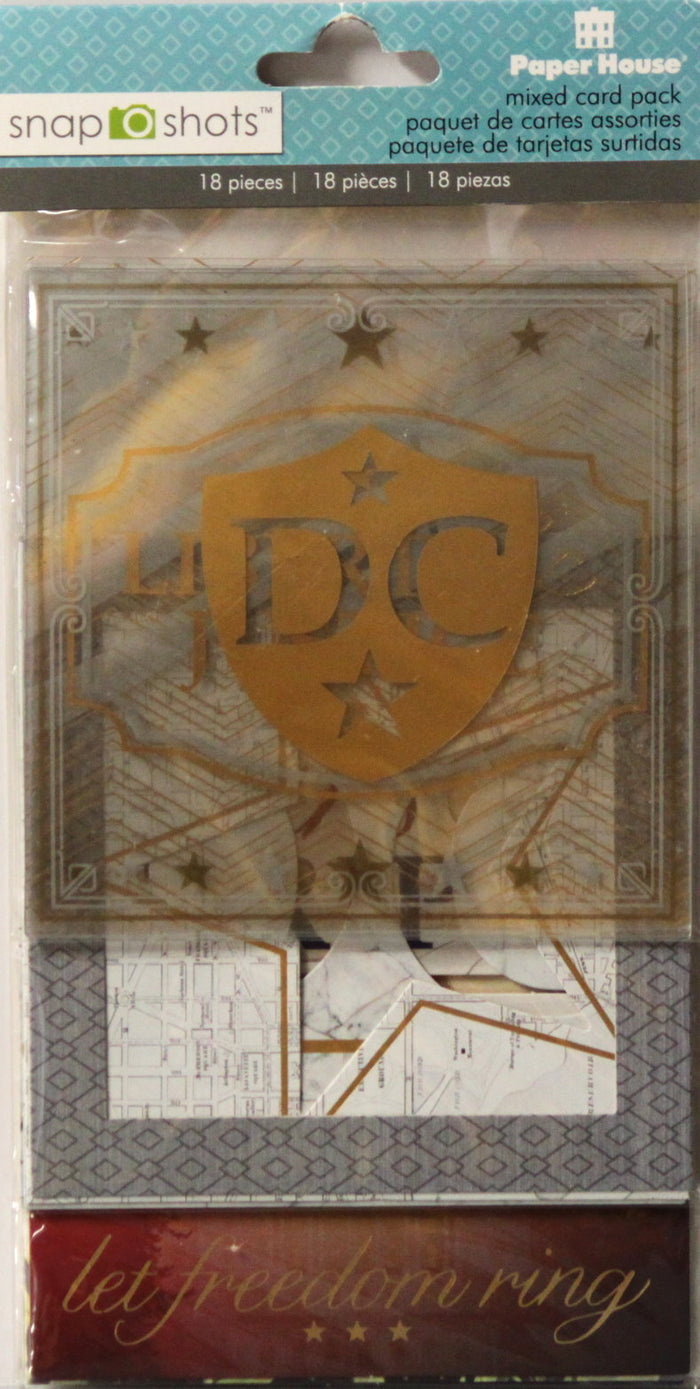 Paper House Washington DC Snap Shots Mixed Card Pack Die-cut Embellishments - SCRAPBOOKFARE
