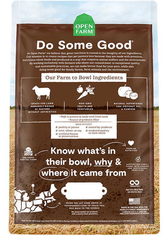 Pasture-Raised Lamb Grain Free Dog Food