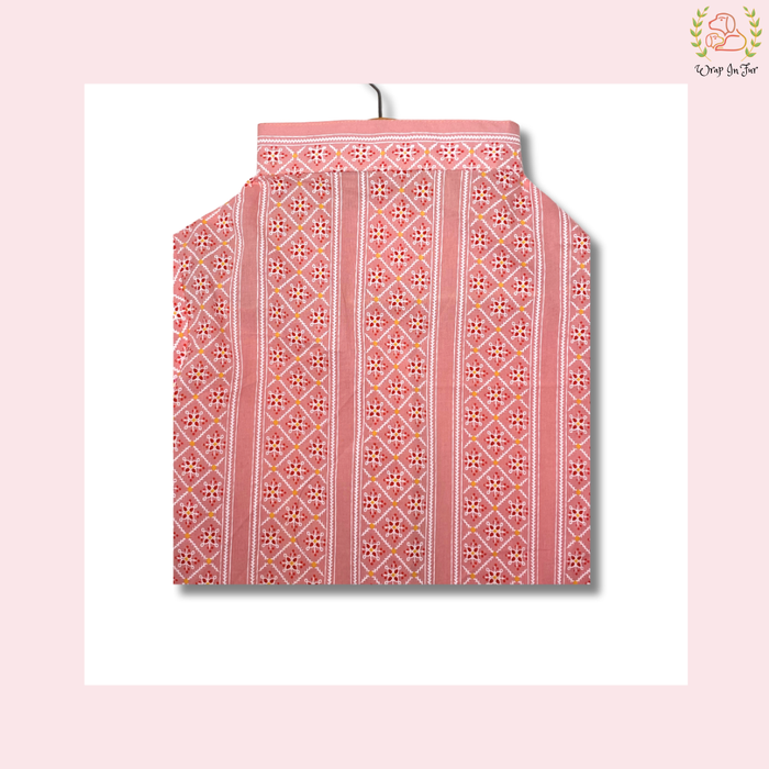 Peach Gota Patti Dog Kurta - Elegant Indian Dog Ethnic Wear Dress