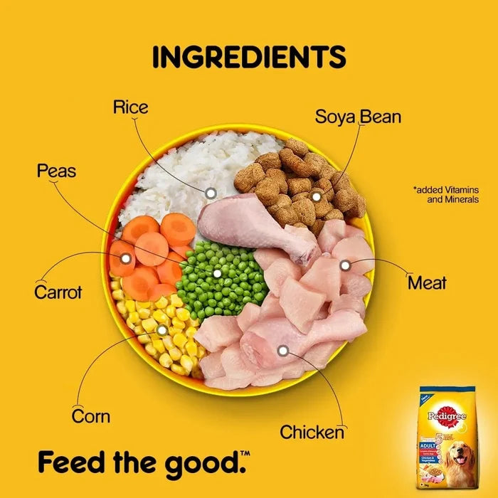Pedigree Adult Chicken & Vegetables Dry Dog Food