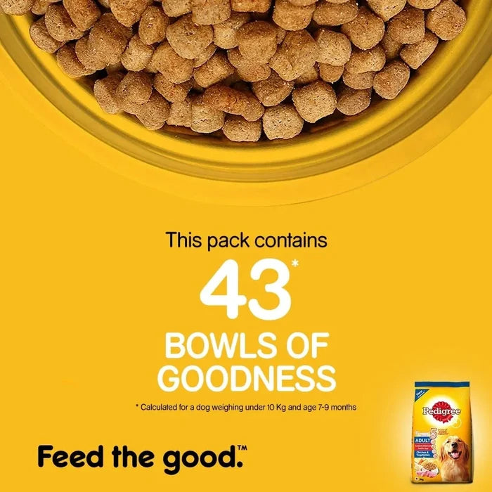 Pedigree Adult Chicken & Vegetables Dry Dog Food