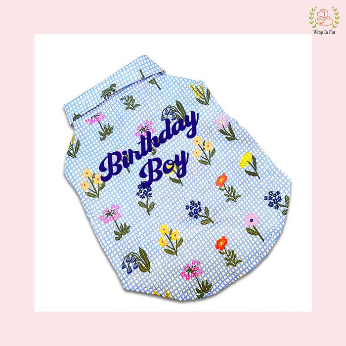 Personalise Butterfly Cut Sleeves Dog Shirt