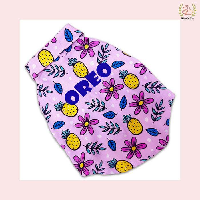Personalise Purple Bouquet Dog Shirt