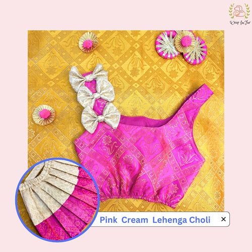 Pink Cream Dog Lehenga Choli – Designer Dog Wedding Dress