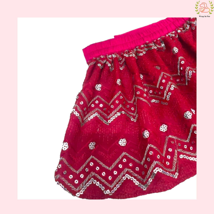 Pink Dog Wedding Lehenga – Bridal Dog Outfit for Special Occasions