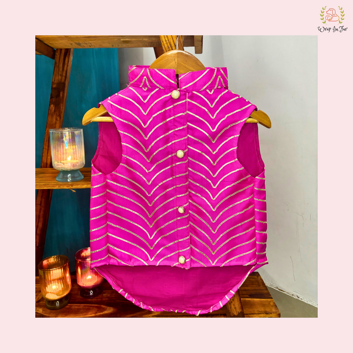 buy Pink Golden Sherwani