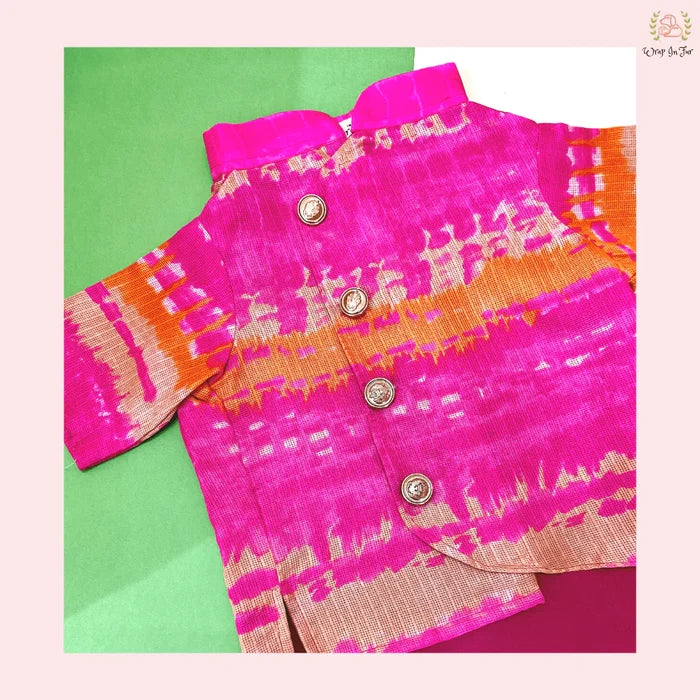 Pink Orange Bandgala