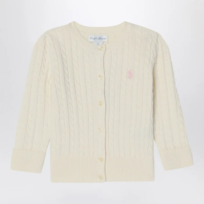 Polo Ralph Lauren - White cable knit cotton cardigan Brand Shirts & Tops 3