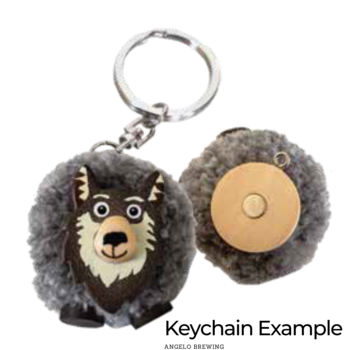 Pom Deer Keychain