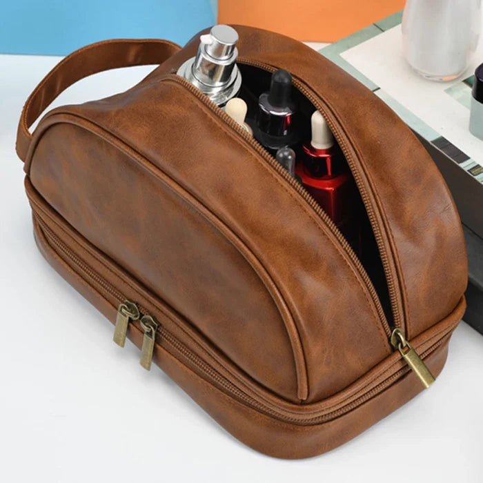 Portable Pu Leather Cosmetic Bag (Various Colors)