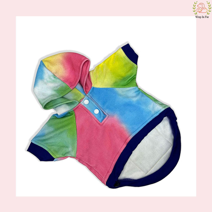 Prism Glow Dog Hoodie – Soft & Colorful Wear