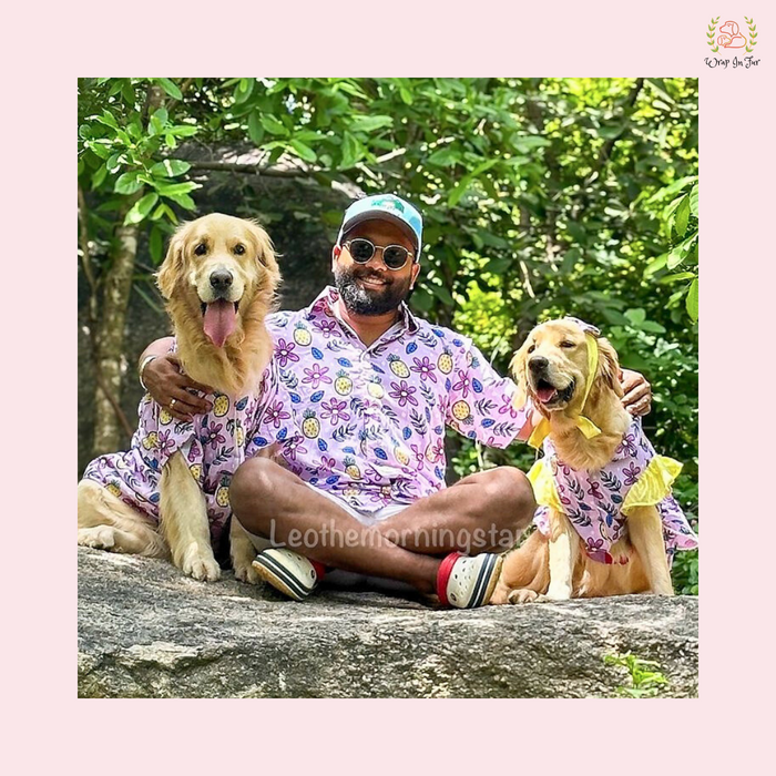 Purple bouquet shirt  ( Dog shirt along with Human Twinning Shirt )