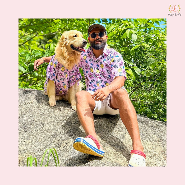 Purple bouquet shirt  ( Dog shirt along with Human Twinning Shirt )
