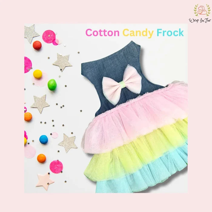 Rainbow Princess Dog Wedding Dress – Pastel Bridal Gown