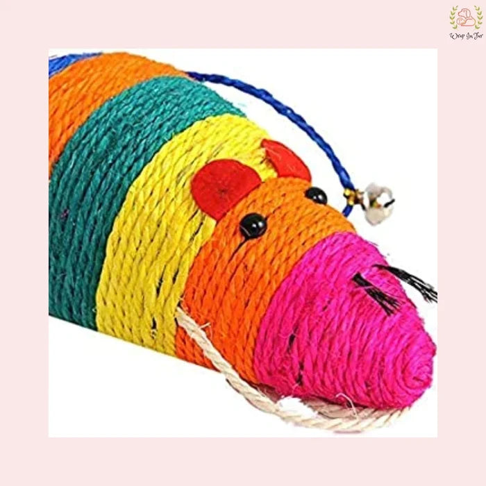 Rainbow Sisal Mouse Cat Toy
