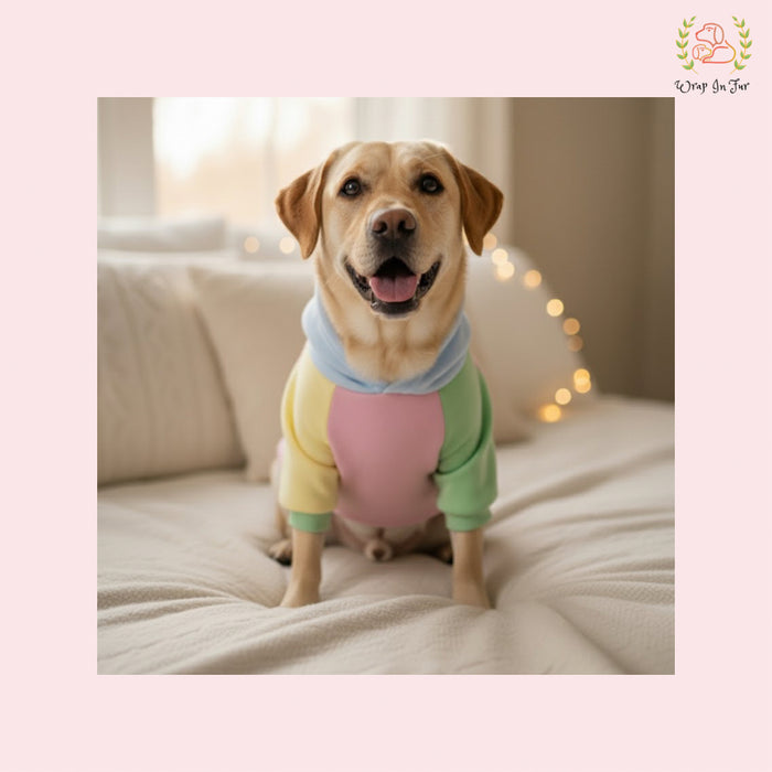 RainbowSoft Dog Hoodie – Plush, Comfy & Cute