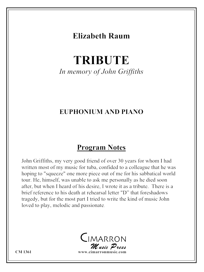 Raum - Tribute - Euphonium and Piano