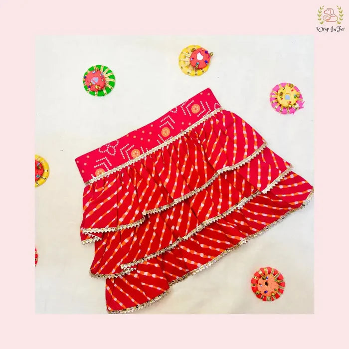 Red Cotton Dog Lehenga Choli – Premium Dog Wedding Dress