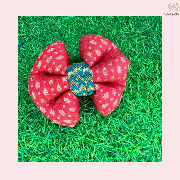 Red Festive Dog Bow