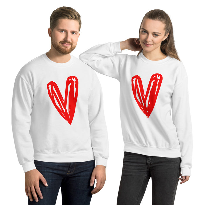 Red Heart Unisex Sweatshirt - Bloom Seventy Seven