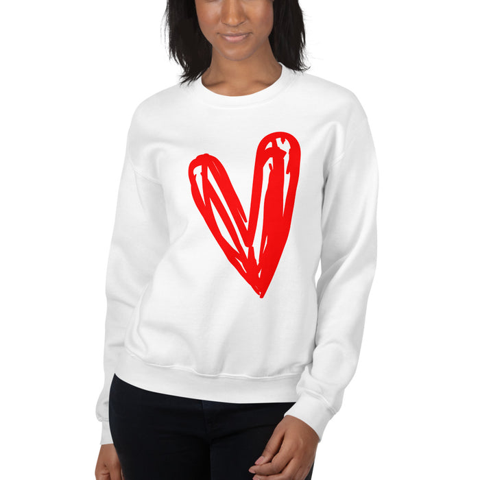 Red Heart Unisex Sweatshirt - Bloom Seventy Seven