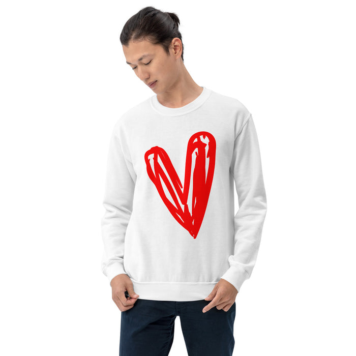 Red Heart Unisex Sweatshirt - Bloom Seventy Seven