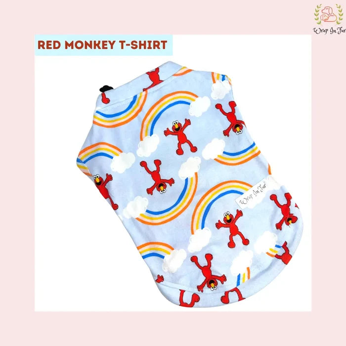 Red Monkey Dog Tshirt
