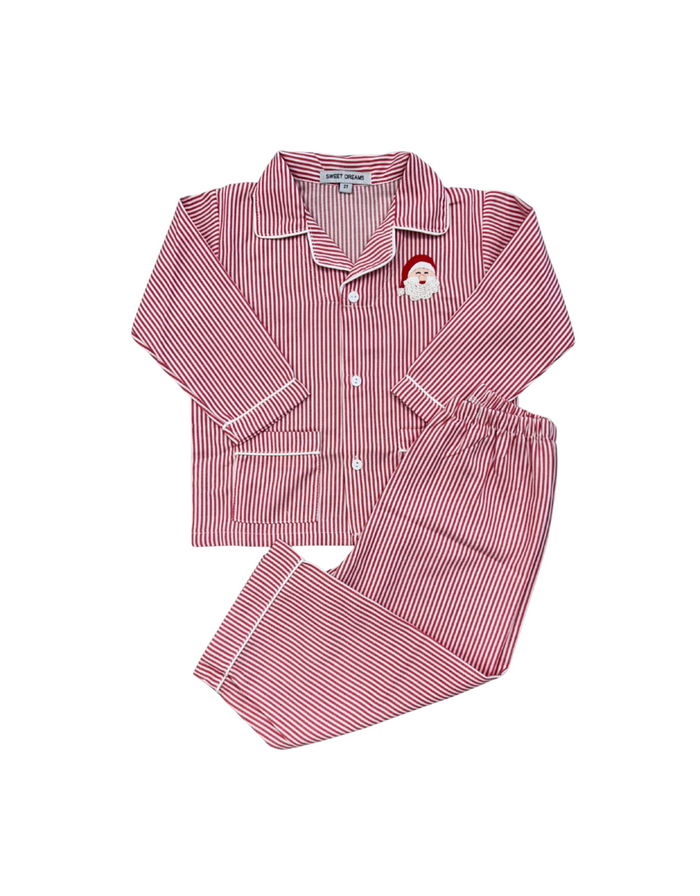 Red Stripe Santa PJ Set