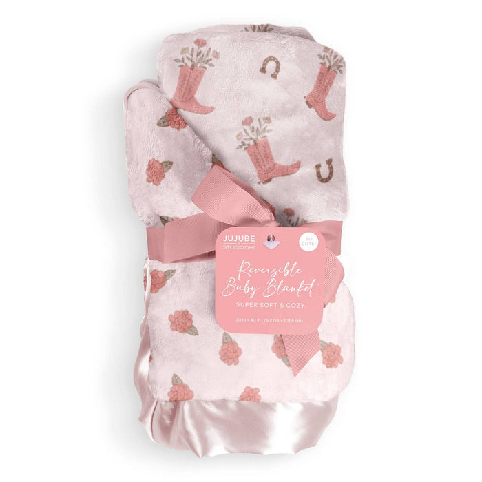 Reversible Baby Blanket - Bloomin' Boot