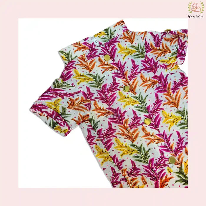 Rose Gold Botanical Dog Kurta - Premium Indian Dog Ethnic Wear Dress