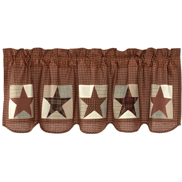 Rustic Star Patch Block Valance
