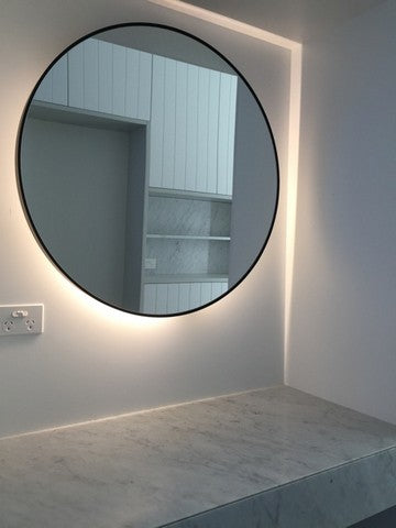 Example of mirror with back lighting | Large Modern Circular Mirror
