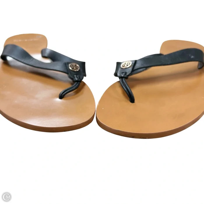 Sandals Designer By Tory Burch In Black & Brown, Size: 9