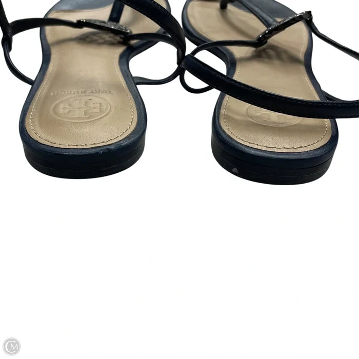 Sandals Designer By Tory Burch In Navy, Size: 8