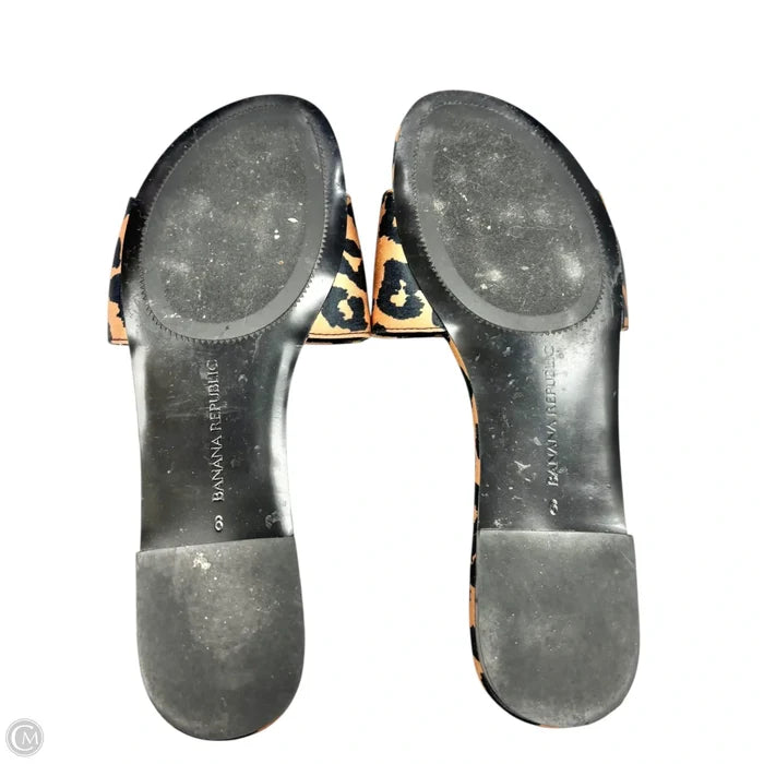 Sandals Flats By Banana Republic In Leopard Print, Size: 6