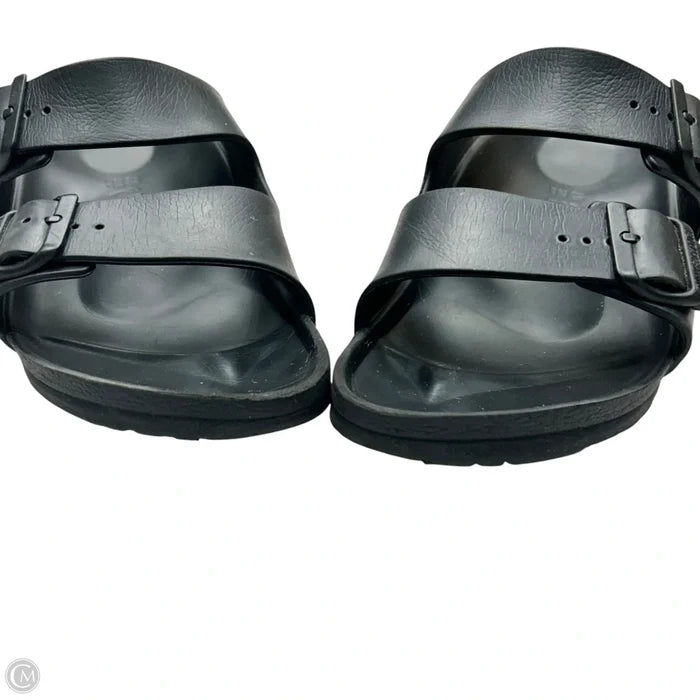 Sandals Flats By Birkenstock In Black, Size: 9