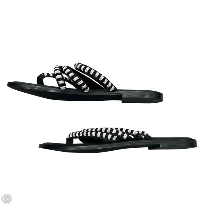 Sandals Flats By Free People In Black & White, Size: 8.5