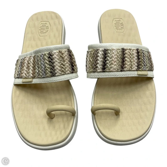 Sandals Flats By Hey Dude In Cream, Size: 10