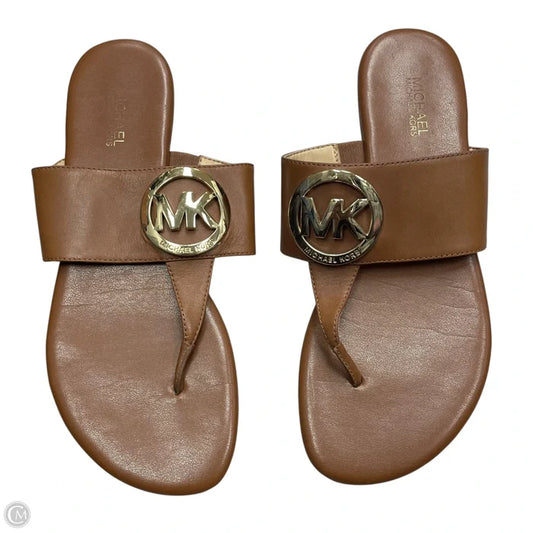 Sandals Flats By Michael By Michael Kors In Tan, Size: 7