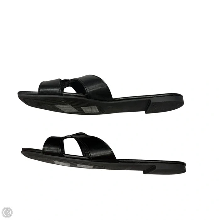 Sandals Flats In Black, Size: 10