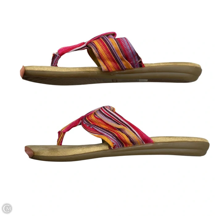 Sandals Flip Flops By Aerosoles In Pink & Purple, Size: 7.5