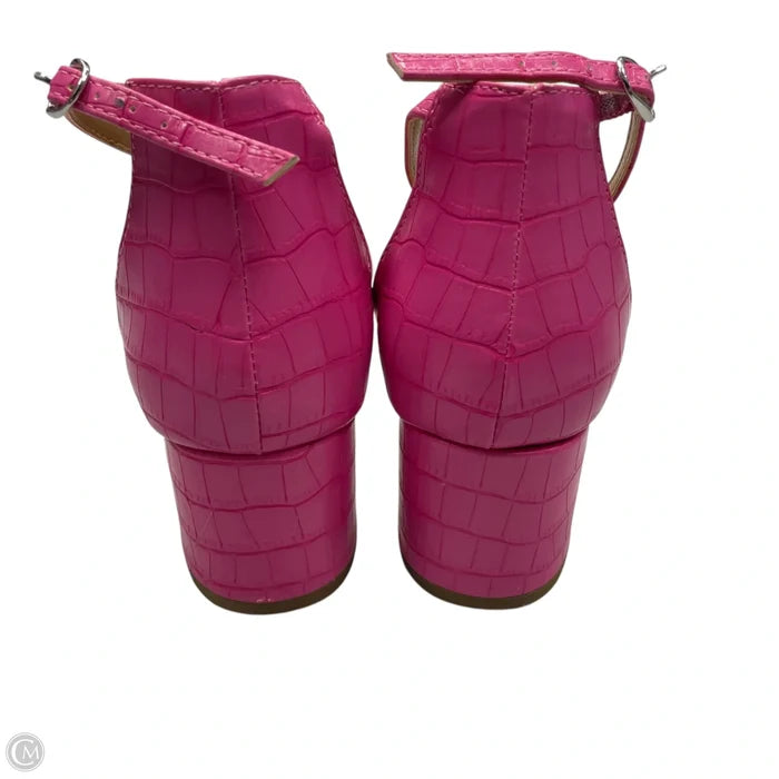 Sandals Heels Block By Comfortview In Pink, Size: 7.5