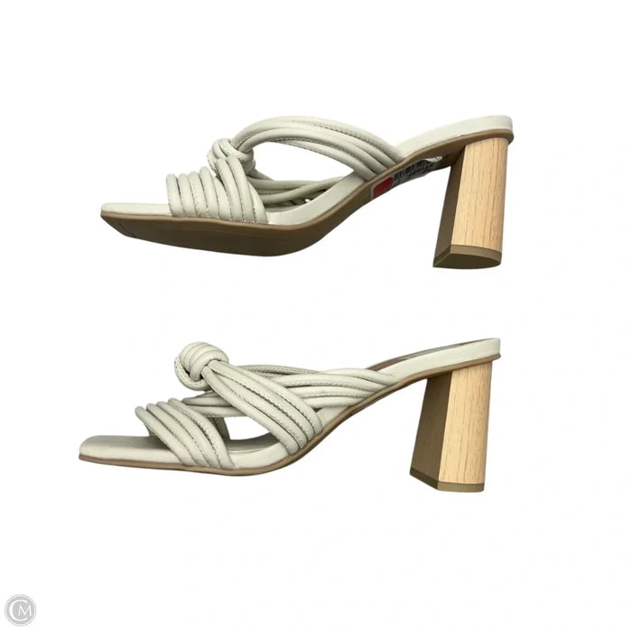 Sandals Heels Block By Dolce Vita In Ivory, Size: 6.5