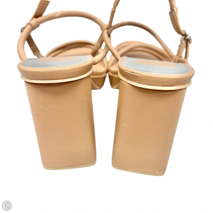 Sandals Heels Block By Dolce Vita In Tan, Size: 8.5