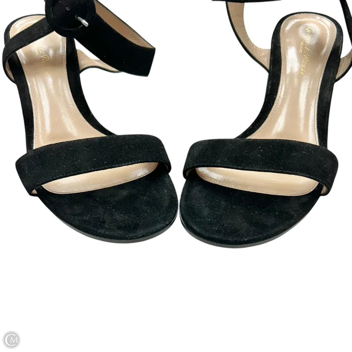 Sandals Heels Block By Gianvito Rossi In Black, Size: 8