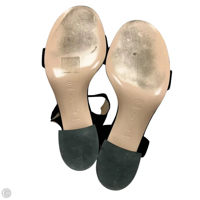 Sandals Heels Block By Gianvito Rossi In Black, Size: 8