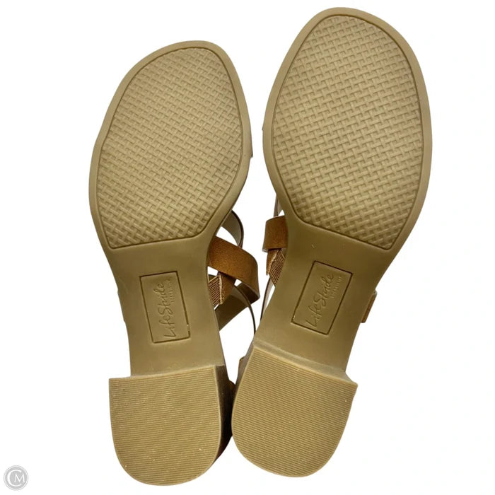 Sandals Heels Block By Life Stride In Brown, Size: 8