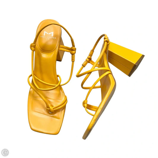 Sandals Heels Block By Marc Fisher In Orange, Size: 8.5