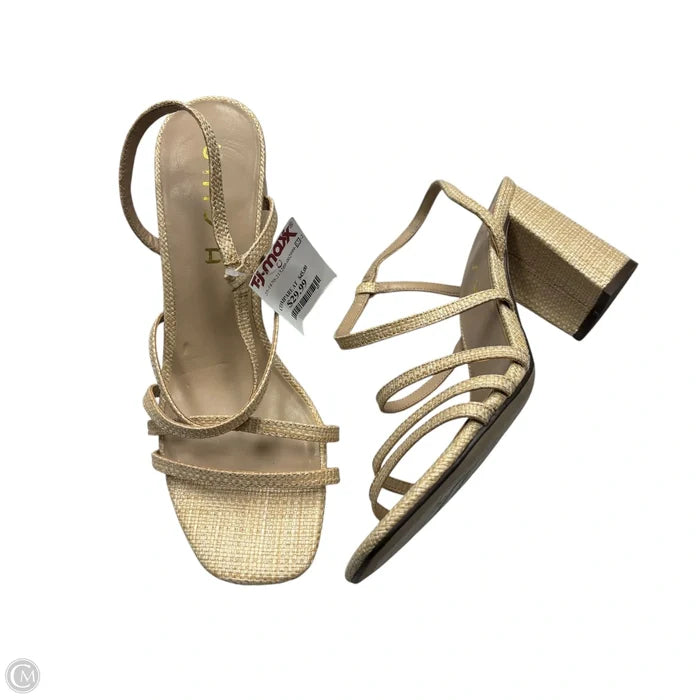 Sandals Heels Block By Unisa In Tan, Size: 10